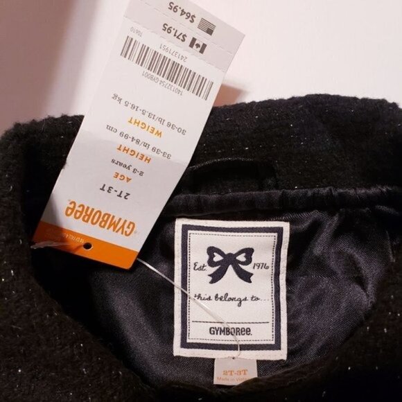 Gymboree black holiday jacket girl  2-3 T new - Picture 4 of 12